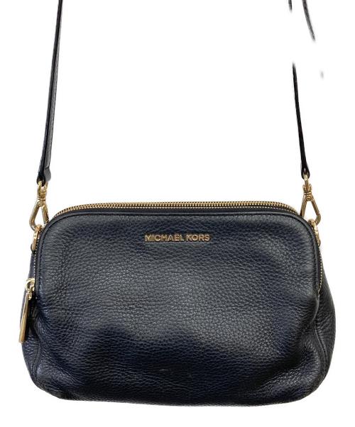 MICHAEL KORS（マイケルコース）MICHAEL KORS (マイケルコース) レザーショルダーバッグ ブラックの古着・服飾アイテム