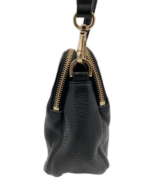 MICHAEL KORS（マイケルコース）MICHAEL KORS (マイケルコース) レザーショルダーバッグ ブラックの古着・服飾アイテム