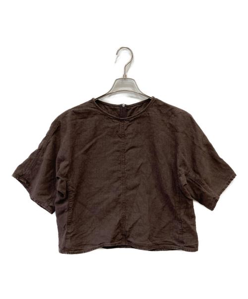 Spick and Span（スピック＆スパン）Spick and Span (スピック＆スパン) ハイブリッドラミーTトップス ブラウン サイズ:FREEの古着・服飾アイテム