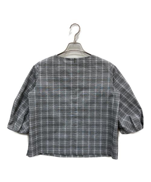 MACKINTOSH PHILOSOPHY（マッキントッシュ フィロソフィー）MACKINTOSH PHILOSOPHY (マッキントッシュ フィロソフィー) 半袖サッカーブラウス グレー サイズ:Sの古着・服飾アイテム