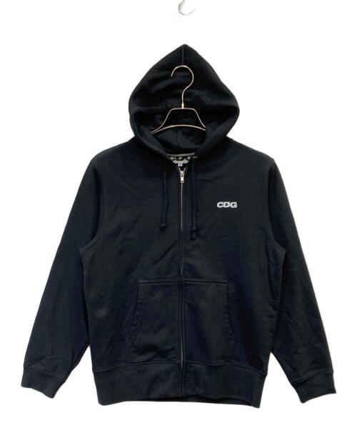 CDG（シーディージー）CDG (シーディージー) FULL ZIP HOODED SWEATSHIRT ブラック サイズ:Sの古着・服飾アイテム