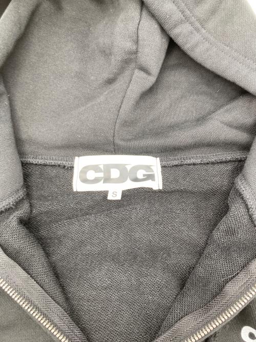 CDG（シーディージー）CDG (シーディージー) FULL ZIP HOODED SWEATSHIRT ブラック サイズ:Sの古着・服飾アイテム
