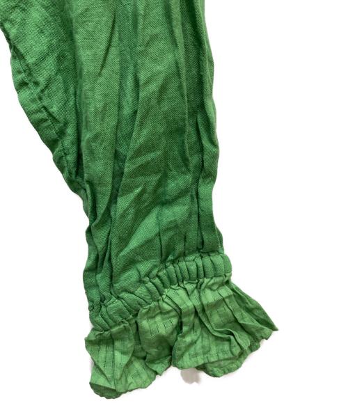 tumugu（ツムグ）tumugu (ツムグ) ソフトリネンブラウス グリーン サイズ:FREEの古着・服飾アイテム