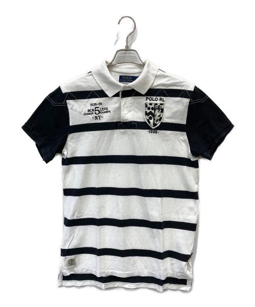 POLO RALPH LAUREN（ポロ・ラルフローレン）POLO RALPH LAUREN (ポロ・ラルフローレン) ポロシャツ ホワイト×ブラック サイズ:Mの古着・服飾アイテム