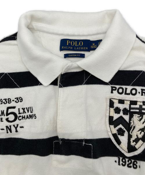 POLO RALPH LAUREN（ポロ・ラルフローレン）POLO RALPH LAUREN (ポロ・ラルフローレン) ポロシャツ ホワイト×ブラック サイズ:Mの古着・服飾アイテム