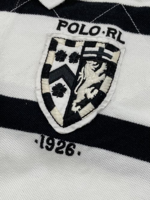 POLO RALPH LAUREN（ポロ・ラルフローレン）POLO RALPH LAUREN (ポロ・ラルフローレン) ポロシャツ ホワイト×ブラック サイズ:Mの古着・服飾アイテム