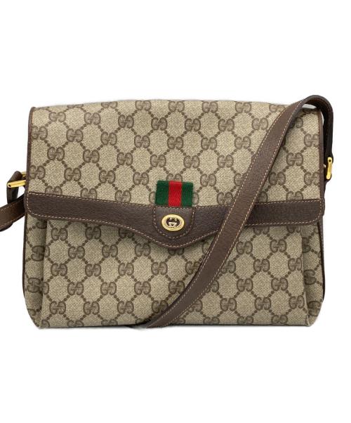 GUCCI（グッチ）GUCCI (グッチ) GGスプリームショルダーバッグ ブラウンの古着・服飾アイテム