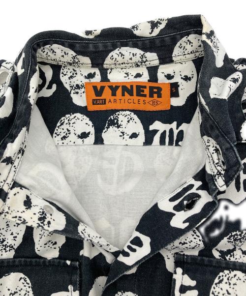 VYNER ARTICLES（ヴァイナー アーティクルズ）VYNER ARTICLES (ヴァイナー アーティクルズ) スカルデザイン半袖シャツ ブラック サイズ:Sの古着・服飾アイテム