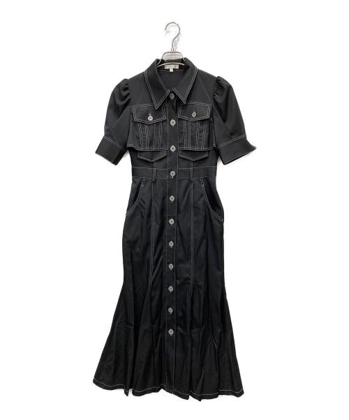 rienda（リエンダ）rienda (リエンダ) クロップレイヤードマーメイドワンピース ブラック サイズ:Sの古着・服飾アイテム