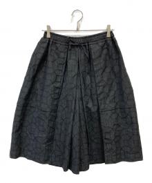 DRAWER（ドゥロワー）の古着「ジャガード ワイドパンツ」｜ブラック