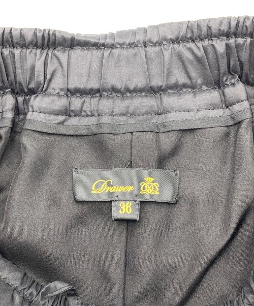 DRAWER（ドゥロワー）Drawer (ドゥロワー) ジャガード ワイドパンツ ブラック サイズ:36の古着・服飾アイテム