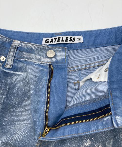 GATELESS（ゲートレス）GATELESS (ゲートレス) コーティング加工デニムパンツ インディゴ サイズ:Sの古着・服飾アイテム