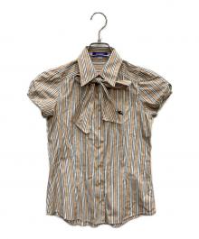 BURBERRY BLUE LABEL（バーバリー ブルー レーベル）の古着「ボウタイノースリーブシャツ」｜ベージュ