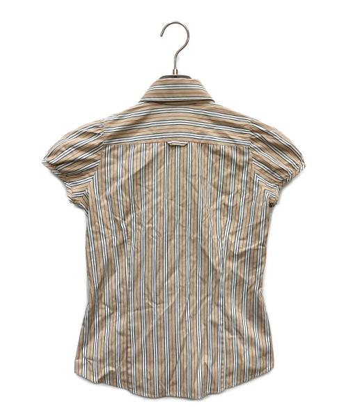 BURBERRY BLUE LABEL（バーバリー ブルー レーベル）BURBERRY BLUE LABEL (バーバリー ブルー レーベル) ボウタイノースリーブシャツ ベージュ サイズ:Sの古着・服飾アイテム