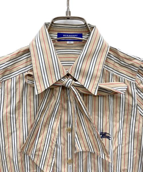 BURBERRY BLUE LABEL（バーバリー ブルー レーベル）BURBERRY BLUE LABEL (バーバリー ブルー レーベル) ボウタイノースリーブシャツ ベージュ サイズ:Sの古着・服飾アイテム