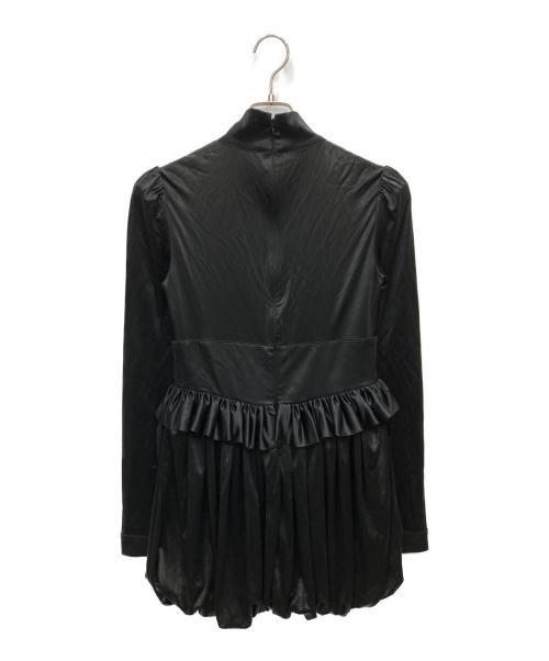 H&M（エイチアンドエム）H&M (エイチアンドエム) rabanne (ラバンヌ) フリルデザインミニワンピース ブラック サイズ:Sの古着・服飾アイテム