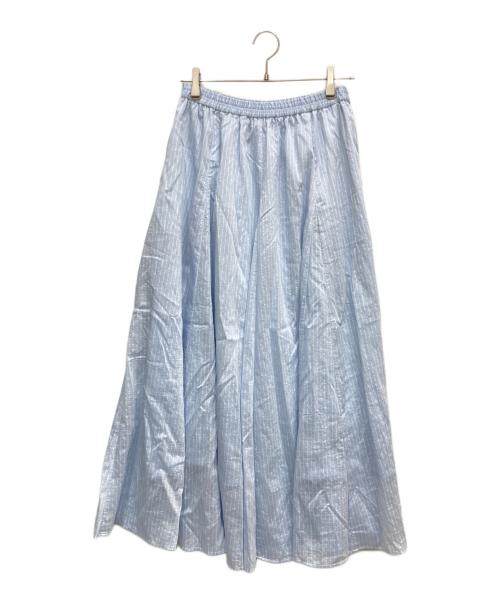 PLST（プラステ）PLST (プラステ) シアーボリュームスカート ブルー サイズ:Ⅼの古着・服飾アイテム