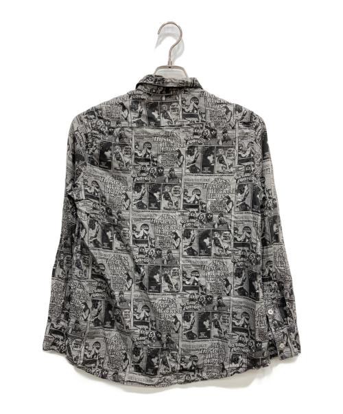 Hysteric Glamour（ヒステリックグラマー）Hysteric Glamour (ヒステリックグラマー) リネン混アメコミ柄シャツ グレー サイズ:FREEの古着・服飾アイテム