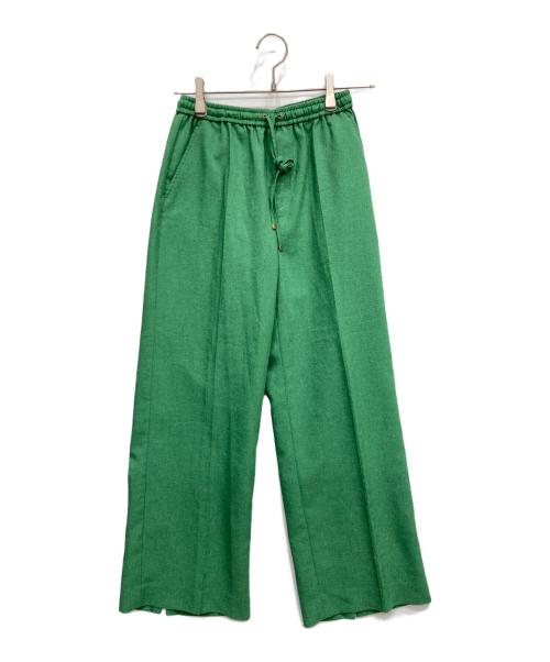 green label relaxing（グリーンレーベルリラクシング）green label relaxing (グリーンレーベルリラクシング) スラブオックス フレア パンツ グリーン サイズ:34の古着・服飾アイテム