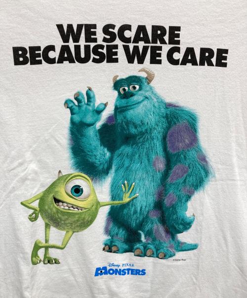 DISNEY（ディズニー）Disney (ディズニー) weber Monsters Inc. T-shirt ホワイト サイズ:XLの古着・服飾アイテム