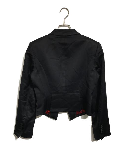DOLCE & GABBANA（ドルチェ＆ガッバーナ）DOLCE & GABBANA (ドルチェ＆ガッバーナ) 裏地レオパード テーラードジャケット ブラック サイズ:40の古着・服飾アイテム
