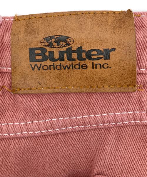BUTTER GOODS（バターグッズ）Butter goods (バターグッズ) バギーデニムパンツ ピンク サイズ:W32の古着・服飾アイテム