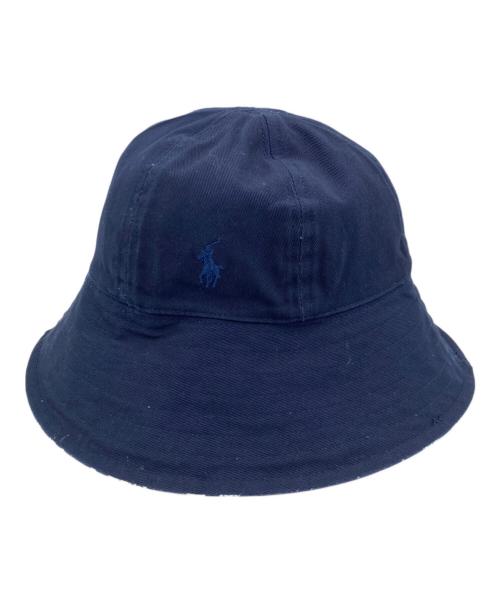 POLO RALPH LAUREN（ポロ・ラルフローレン）POLO RALPH LAUREN (ポロ・ラルフローレン) リバーシブルバケットハット ネイビーの古着・服飾アイテム