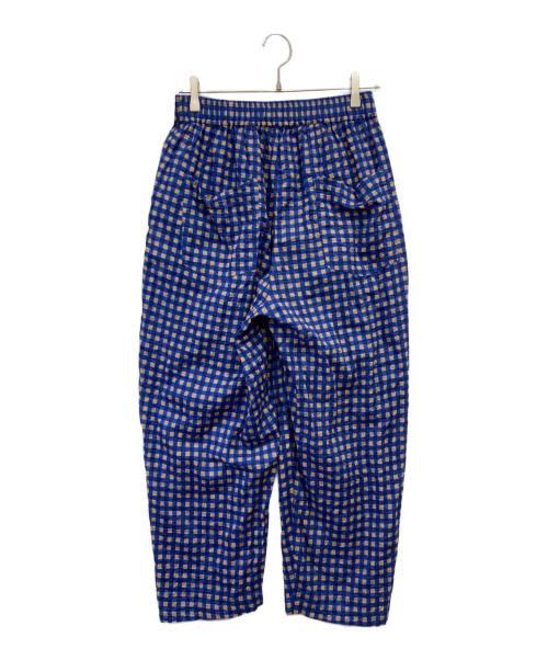journal standard luxe（ジャーナルスタンダード ラックス）JOURNAL STANDARD LUXE (ジャーナルスタンダード ラックス) チェックタックイージーパンツ ブルー サイズ:FREEの古着・服飾アイテム