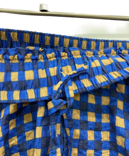 journal standard luxe（ジャーナルスタンダード ラックス）JOURNAL STANDARD LUXE (ジャーナルスタンダード ラックス) チェックタックイージーパンツ ブルー サイズ:FREEの古着・服飾アイテム