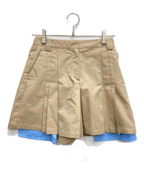 furfur（ファーファー）furfur (ファーファー) プリーツスカショーパン ベージュ サイズ:FREEの古着・服飾アイテム