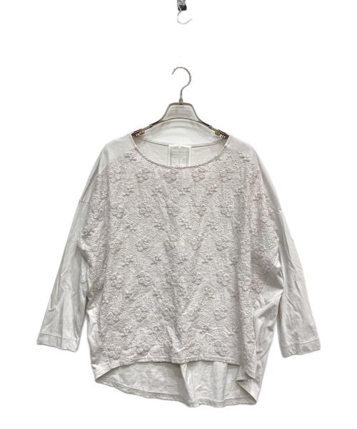BEARDSLEY（ビアズリー）BEARDSLEY (ビアズリー) 敦賀フロント刺繍カットソー ラベンダー サイズ:表示なしの古着・服飾アイテム