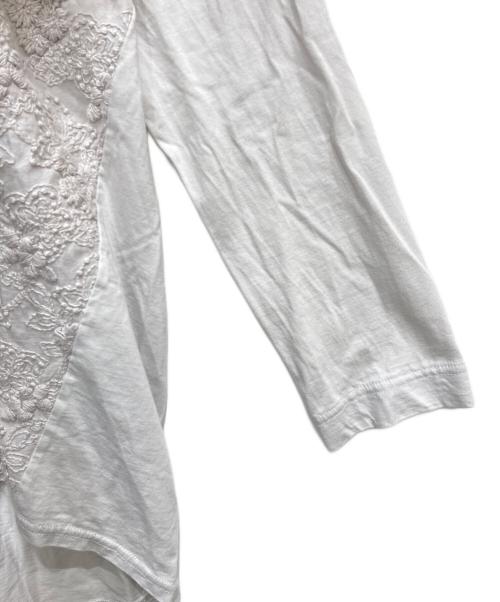 BEARDSLEY（ビアズリー）BEARDSLEY (ビアズリー) 敦賀フロント刺繍カットソー ラベンダー サイズ:表示なしの古着・服飾アイテム