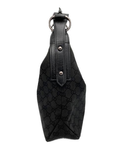 GUCCI（グッチ）GUCCI (グッチ) ホースビット GGキャンバス ワンショルダーバッグ ブラックの古着・服飾アイテム