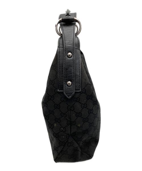 GUCCI（グッチ）GUCCI (グッチ) ホースビット GGキャンバス ワンショルダーバッグ ブラックの古着・服飾アイテム