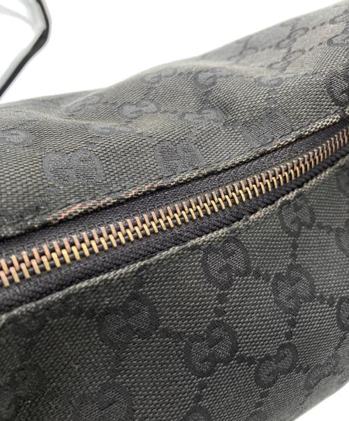 GUCCI（グッチ）GUCCI (グッチ) ホースビット GGキャンバス ワンショルダーバッグ ブラックの古着・服飾アイテム