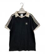 adidas Originalsアディダスオリジナル）の古着「ワッフルポロシャツ」｜ブラック
