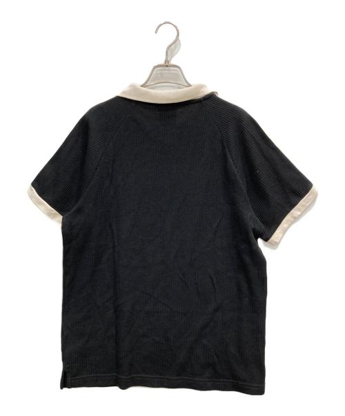 adidas Originals（アディダスオリジナル）adidas originals (アディダスオリジナル) ワッフルポロシャツ ブラック サイズ:Ⅿの古着・服飾アイテム