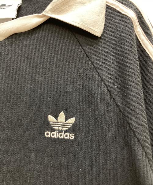 adidas Originals（アディダスオリジナル）adidas originals (アディダスオリジナル) ワッフルポロシャツ ブラック サイズ:Ⅿの古着・服飾アイテム
