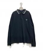 FRED PERRYフレッドペリー）の古着「ロングスリーブポロシャツ」｜ブラック