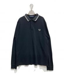 FRED PERRY（フレッドペリー）の古着「ロングスリーブポロシャツ」｜ブラック