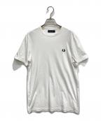 FRED PERRYフレッドペリー）の古着「ロゴ刺繍Tシャツ」｜ホワイト