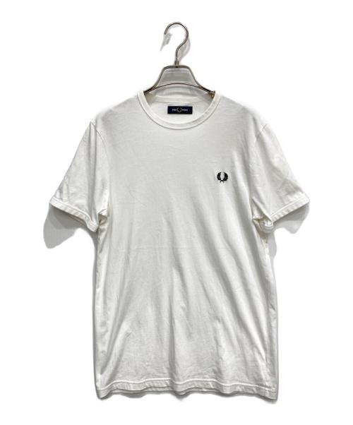 FRED PERRY（フレッドペリー）FRED PERRY (フレッドペリー) ロゴ刺繍Tシャツ ホワイト サイズ:Ｓの古着・服飾アイテム