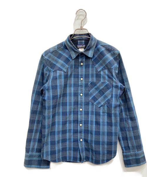 Patagonia（パタゴニア）Patagonia (パタゴニア) オーガニックコットンウェスタンシャツ ブルー サイズ:XSの古着・服飾アイテム