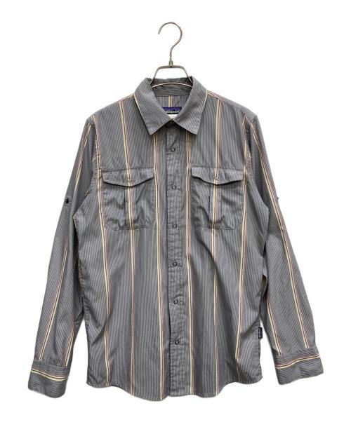 Patagonia（パタゴニア）Patagonia (パタゴニア) ストライプシャツ グレー サイズ:XSの古着・服飾アイテム