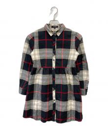 BURBERRY LONDON（バーバリーロンドン）の古着「ノバチェックミニワンピース」｜ブラック