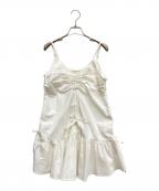 SLYスライ）の古着「GATHER CAMI ショートワンピース」｜ホワイト