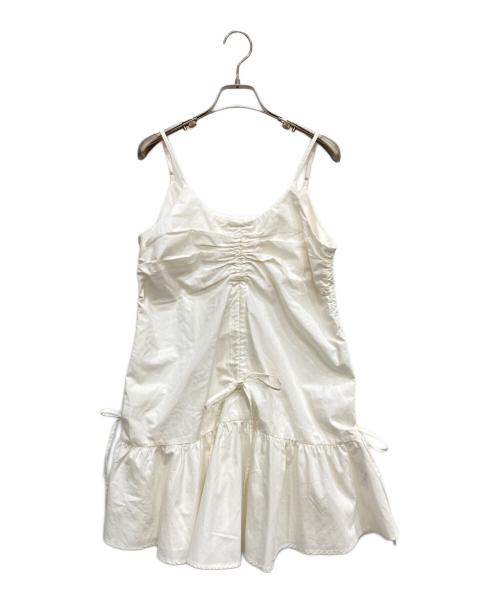 SLY（スライ）SLY (スライ) GATHER CAMI ショートワンピース ホワイト サイズ:FREEの古着・服飾アイテム