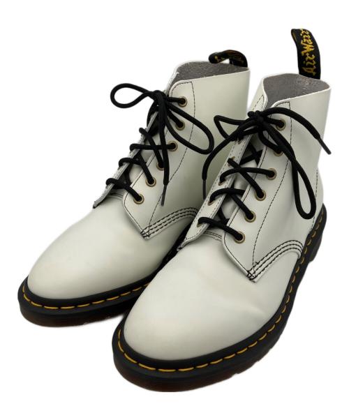 Dr.Martens（ドクターマーチン）Dr.Martens (ドクターマーチン) 101 ARC 6ホールブーツ ホワイト サイズ:26.5cmの古着・服飾アイテム