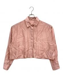 La boutique BonBon（ラブティックボンボン）の古着「シアークロップドシャツ」｜ピンク