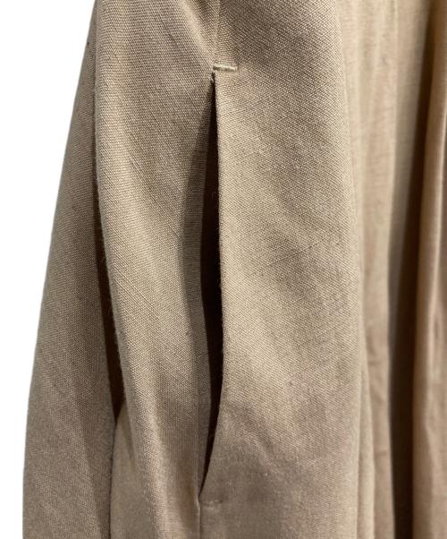 LEINWANDE（ラインヴァンド）LEINWANDE (ラインヴァンド) belted Linen Dress ベージュ サイズ:FREEの古着・服飾アイテム